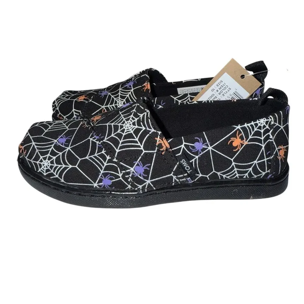 TOMS Little Girls Spiders Alpargata Espadrille Shoes SZ/10